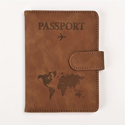 Premium Anti-Theft Travel Passport Wallet - RFID Shielded, Secure & Multifunctional - Durable PU Leather with Card Slots for Safe, Stylish Organization