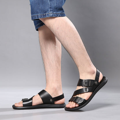 xiangtuibao  men sandals leather italian luxury designers  dress Fashion Men Slip-On Soft Non-slip Beach Summer Sandal Slippers