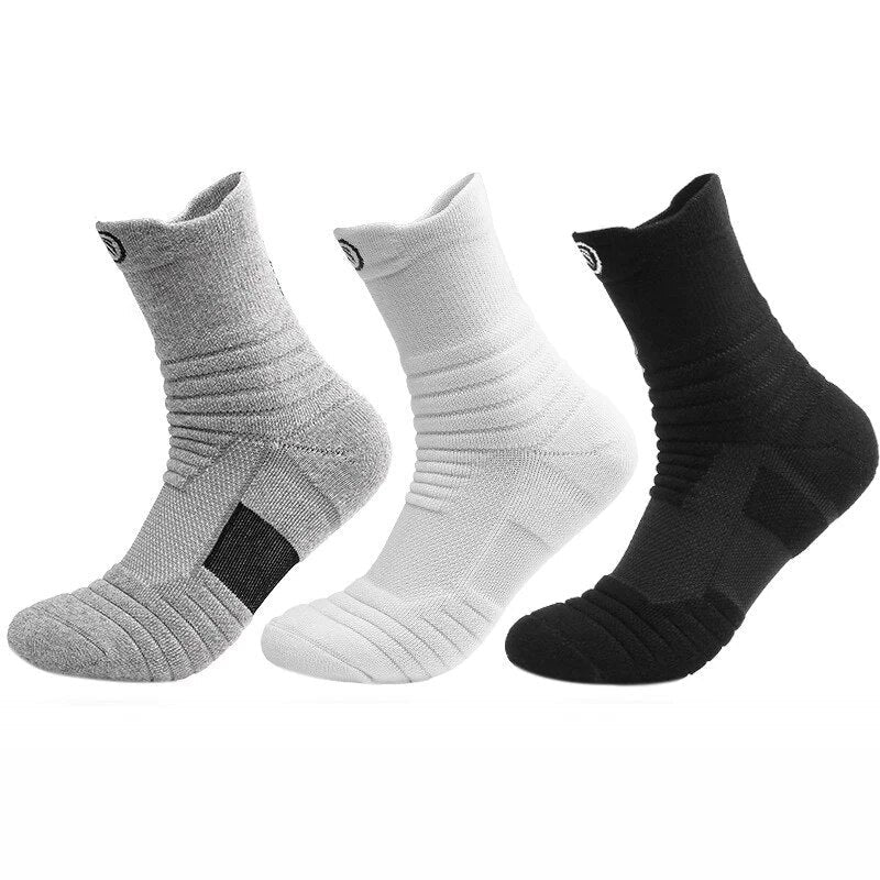 xiangtuibao 3 Pairs Men's Running Sports Breathable Socks Deodoran Sweat-absorbent  Athletic  Long Short Style Sweat Deodorant Sox Men Socks