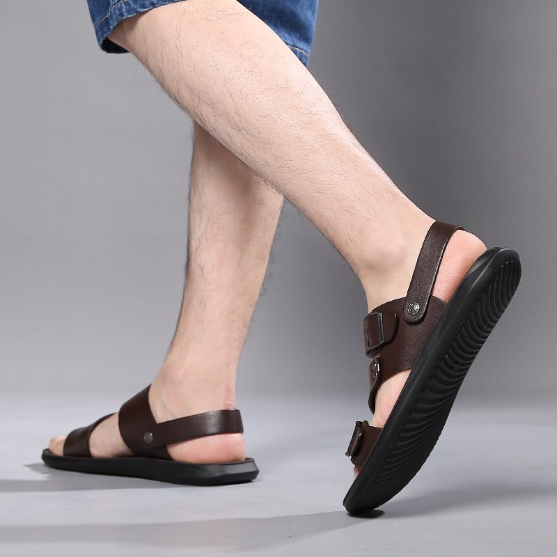 xiangtuibao  men sandals leather italian luxury designers  dress Fashion Men Slip-On Soft Non-slip Beach Summer Sandal Slippers