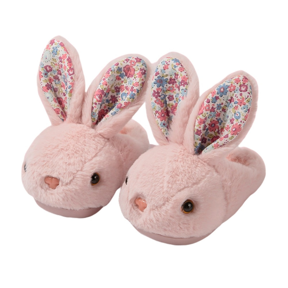 Baby Winter Slippers Children Boys Girls Cute Cartoon Rabbit Slipper Kids Indoor Fur Warm Shoes Child Home Floor Shoes