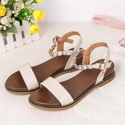 Summer Women Shoes Flat Ladies Summer Shoes Fashion Women Sandals Elegant Ladies Sandals A764