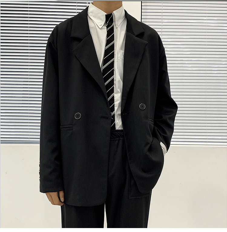 Men's Leisure High Quality Coats Western-style Clothes Suit Jackets Chic Loose Blazer Grey/black/green Color Outerwear M-3XL