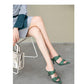 xiangtuibao New Summer Women's High Heel Thin Heeled Slippers Open Toe Fashion Outer Wear Slippers