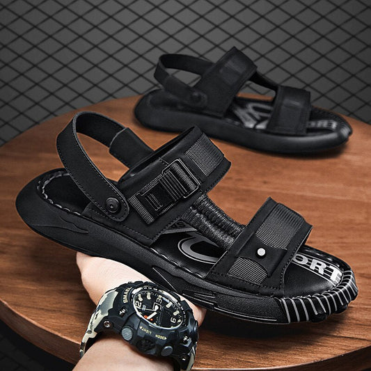xiangtuibao New Summer Genuine Leather Beach Shoes Cool Casual Men Sandals Luxury Sandals Soft Sole Sports Men's Shoes Brand Sandalias