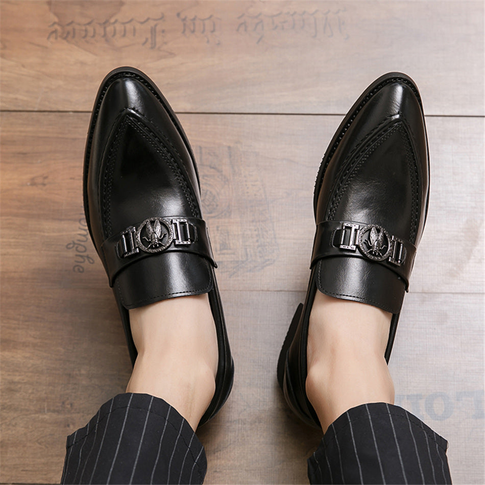 xiangtuibao  New Men's Business Suit Leather Shoes Men's Korean Style Pointed Toe British Summer Breathable Men's Casual Shoes  ZQ0355