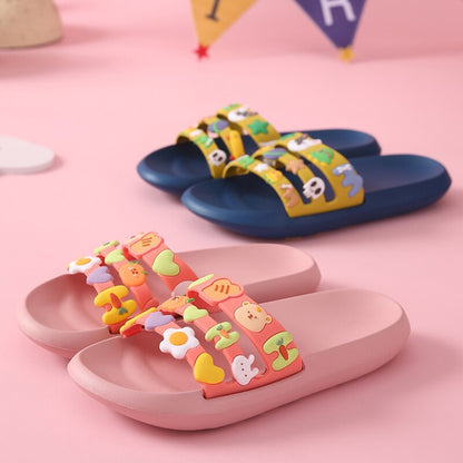 Cute Slippers Female Summer Couple Girlfriends Soft Bottom Home Thick Bottom Men's Home Non-slip Sandals and Slippers