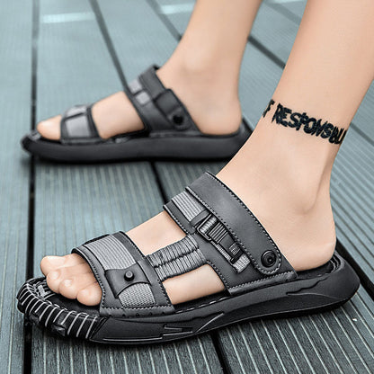 xiangtuibao New Summer Genuine Leather Beach Shoes Cool Casual Men Sandals Luxury Sandals Soft Sole Sports Men's Shoes Brand Sandalias