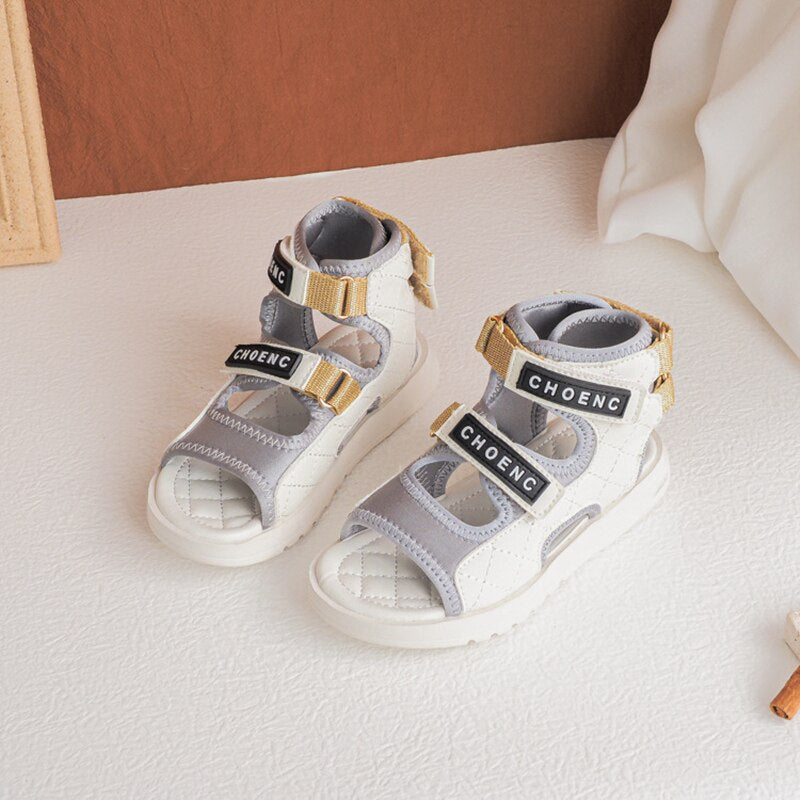 Summer Fashion Children's Sandals Korean High Quality Kids shoes boys and Girls' catwalk Style Soft-sole Sandals SO045