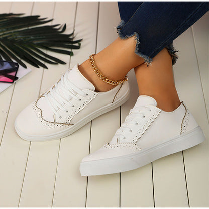 xiangtuibao  Women's Sneakers Lace Up Ladies Flat Shoes for Women  Autumn Vulcanized Shoes Comfort Fashion Woman Flats Shallow New