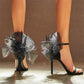 xiangtuibao Sexy Lace Decor Women Sandals Ankle Strap 8CM High Heels Women Pumps Party Dress Shoes Woman Stiletto Gladiator Sandal