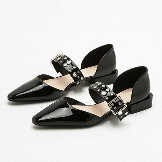 xiangtuibao Summer Crystal Diamond Bling Women Pumps Buckle Pointed Toe High Heels Spike High Heels Mules Slippers Party Shoes