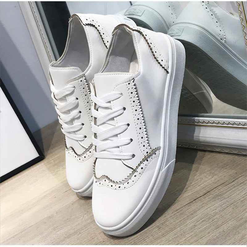 xiangtuibao  Women's Sneakers Lace Up Ladies Flat Shoes for Women  Autumn Vulcanized Shoes Comfort Fashion Woman Flats Shallow New