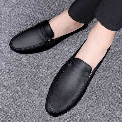 xiangtuibao Italian Luxury Men's Slippers Genuine Leather Loafers Men Moccasins Casual Non-slip Man Shoes Summer Fashion Half Shoes For Men