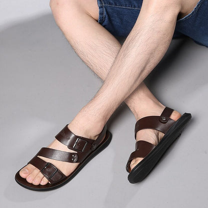 xiangtuibao  men sandals leather italian luxury designers  dress Fashion Men Slip-On Soft Non-slip Beach Summer Sandal Slippers