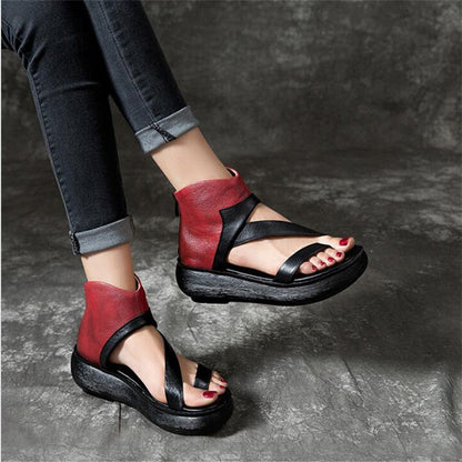 xiangtuibao Low Sandals Woman Leather Flip Flops Platform Large Size Female Shoe Comfort Shoes For Women Clogs With Heel Low-heeled And