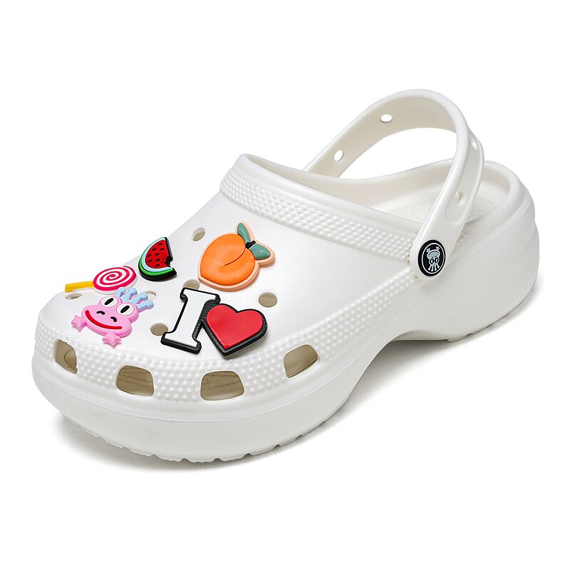 Purple Cute Cartoon Sandals Women Clogs Wedge Shoes Women Platform Outdoor Beach Garden Sandals Women Nurse Clogs женская обувь