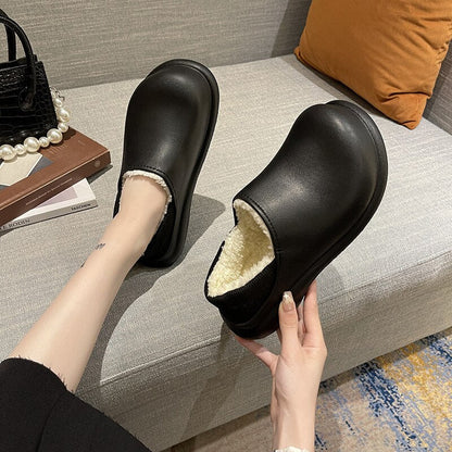 Winter Women Home Slippers EVA Soft Indoor Slippers Casual Waterproof Platform Shoes Warm Plush Zapatillas Mujer Femme