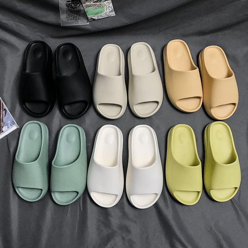 xiangtuibao  Hot Women House Slides Bathroom Slippers Soft Sole  Non-slip Men Slides Unisex Flip Flops Indoor Outdoor Platform Home Shoes