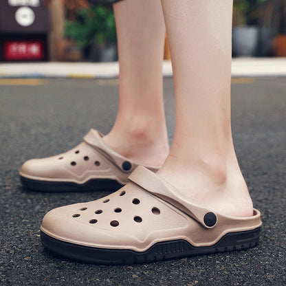 New Men Sandals Crocks Summer Slippers Fashion Hole Shoes Crok Rubber Clogs Breathable Garden Shoes Classic Beach Flat Sandals