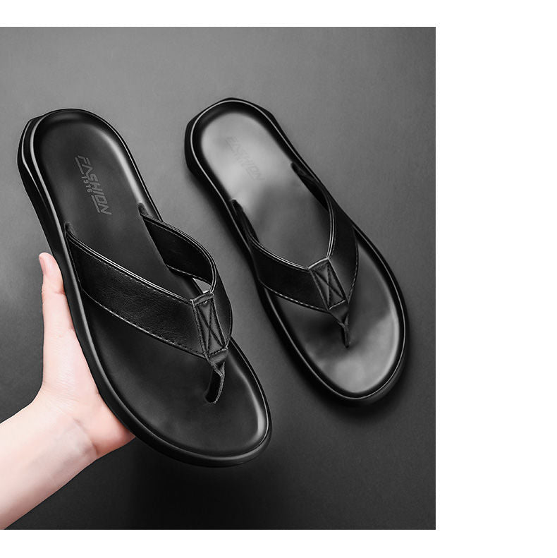 xiangtuibao  flip flop leather men slippers summer top brand  fashion men designer high quality beach slippers large size 49 50