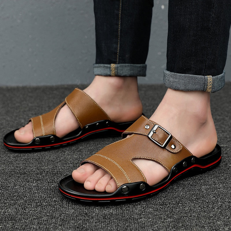 xiangtuibao  Brand Outdoor Indoor Slippers Men Luxury Men's Summer Shoes For Man New  Flip Flops Brand Flat Male Casual Light Beach Shoes