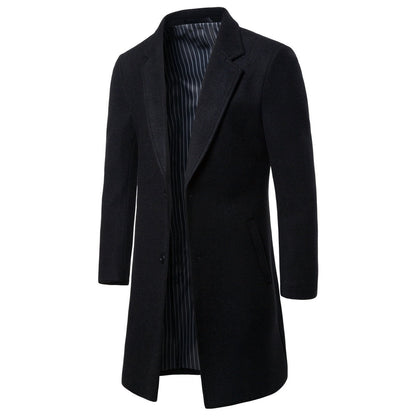 xiangtuibao Men Suits England Style Overcoat Outerwear Suits Regular Fit Extra Long Jacket Blazer Wool Blend New Costume Homme