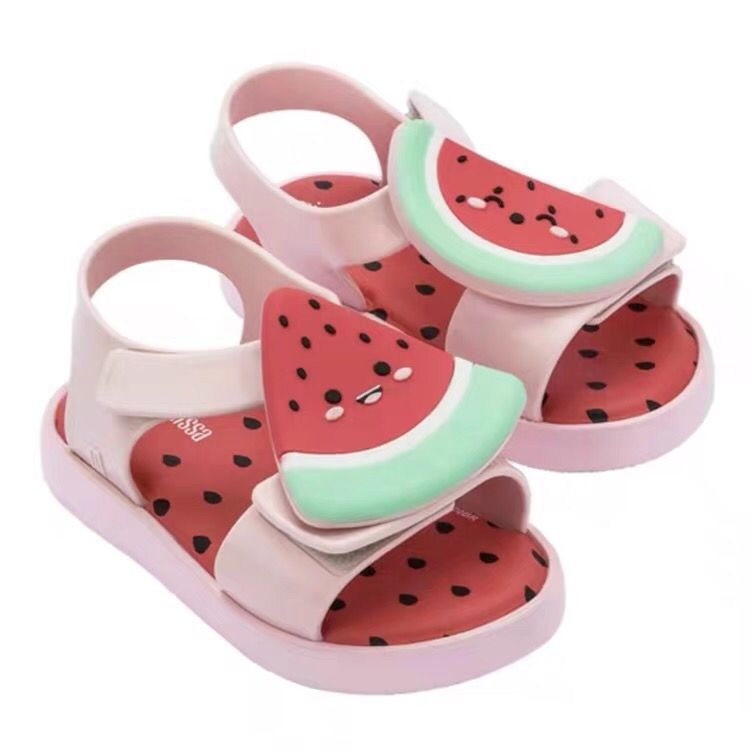 Newest Kids Summer Jelly Sandals Children Fashion Watermelon Straberry Pinapple Avocado jelly Princess Beach Shoes HMI042