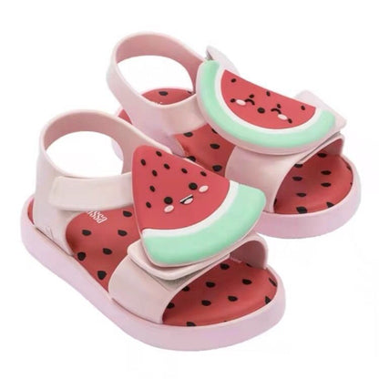 Newest Kids Summer Jelly Sandals Children Fashion Watermelon Straberry Pinapple Avocado jelly Princess Beach Shoes HMI042