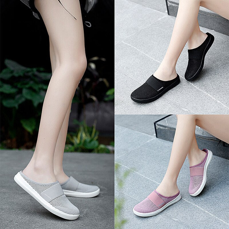 xiangtuibao  Women's Garden Clogs Shoes Casual Mesh Slip-On Mules Sneaker Comfort Breathable Walking Shoes Anti-Skid Lightweight Slippers