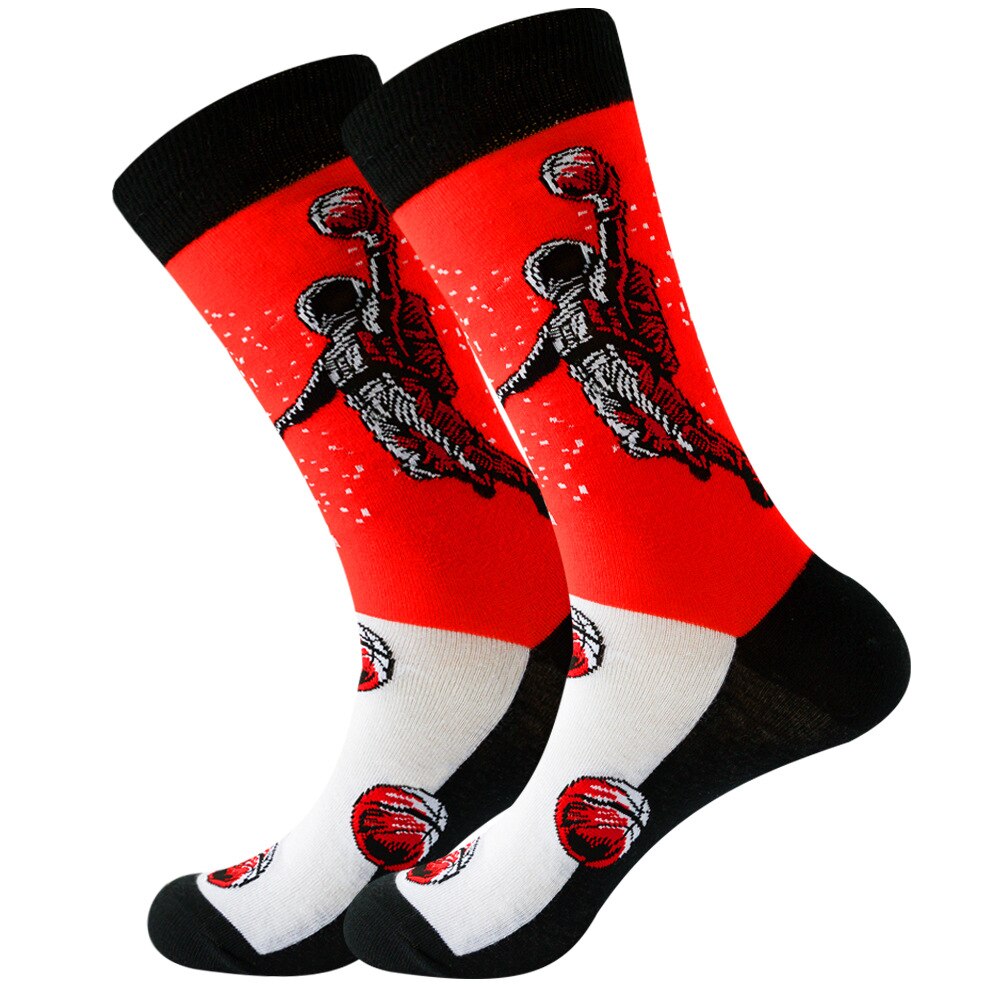 xiangtuibao New Mens Sock  Diamond Ramen Astronaut Pattern Hip Hop Cool Socks For Men Winter Thick Long Skate Funny Socks Colorful