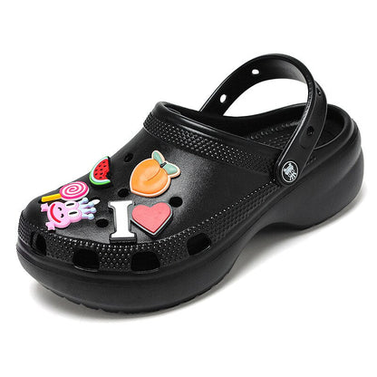 Purple Cute Cartoon Sandals Women Clogs Wedge Shoes Women Platform Outdoor Beach Garden Sandals Women Nurse Clogs женская обувь