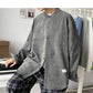 xiangtuibao Oversized Men Solid Corduroy Shirt Long Sleeve  Mens Pocket Streetwear Shirts Male Korean Fashions Black Shirt 5XL