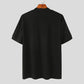 xiangtuibao Men's Korean Version Base Shirt Comfort Fashion Solid Color High Neck Short Sleeved T-shirt Casual Male Clothing Tees Streetwear