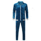 xiangtuibao Newest Men Velvet Tracksuits Splicing Sports Suit Male 2-Piece Set Hoodies+ Pants Blue Sweatshirt Spring Autumn Sportswear