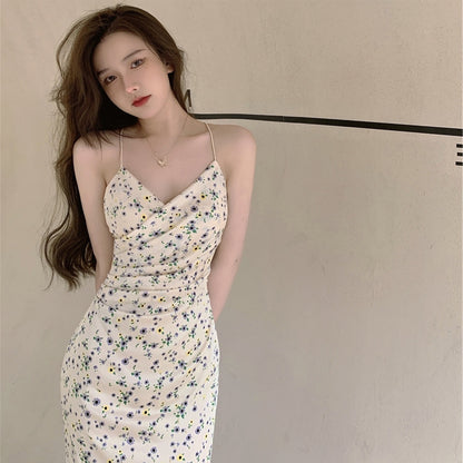 Sexy Hot Girl Long Floral Dress Women's Clothing Summer Skirt Short Skirt A- Line Dress Long Skirt Tea Dress