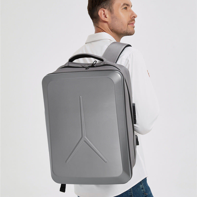 New Business Backpack High-Grade Three-Dimensional Hard Shell Men's Backpack Fashionable Multi-Functional Large Capacity Cross-Border Computer Bag