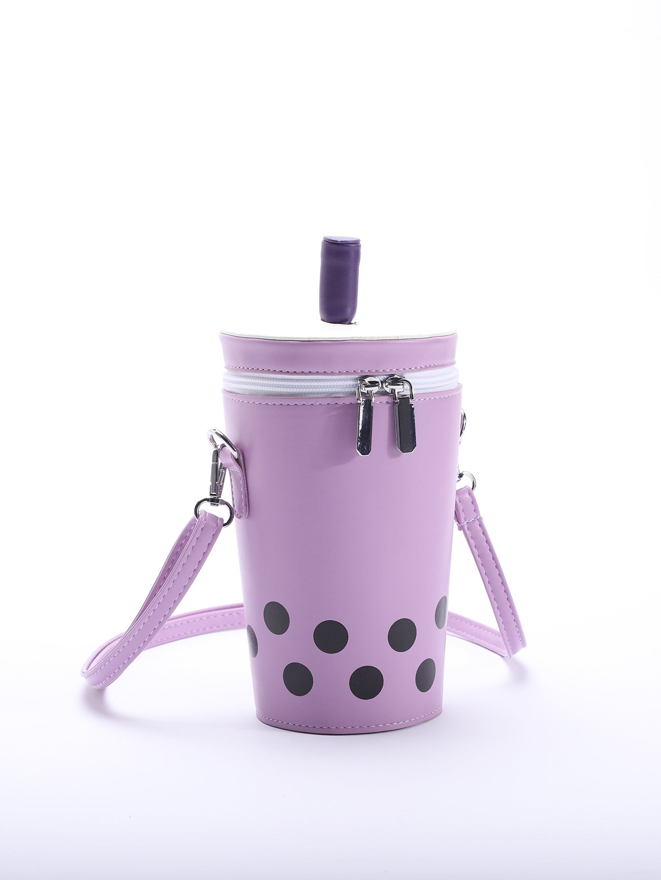 XIANGTUIBAO 2025 popular new women's bag polka dot printing cute milk tea cup bucket bag Popular style Internet celebrity shoulder messenger bag