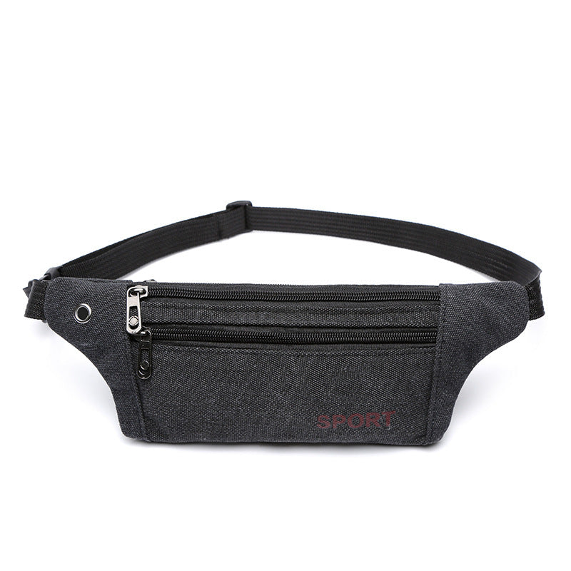 XIANGTUIBAO [LIMITED Time Special Offer] Men's and Women's Lightweight Three-Layer Canvas Phone Waist Crossbody Bag Sports Phone Waist Bag Phone Waist Bag Hot Sale