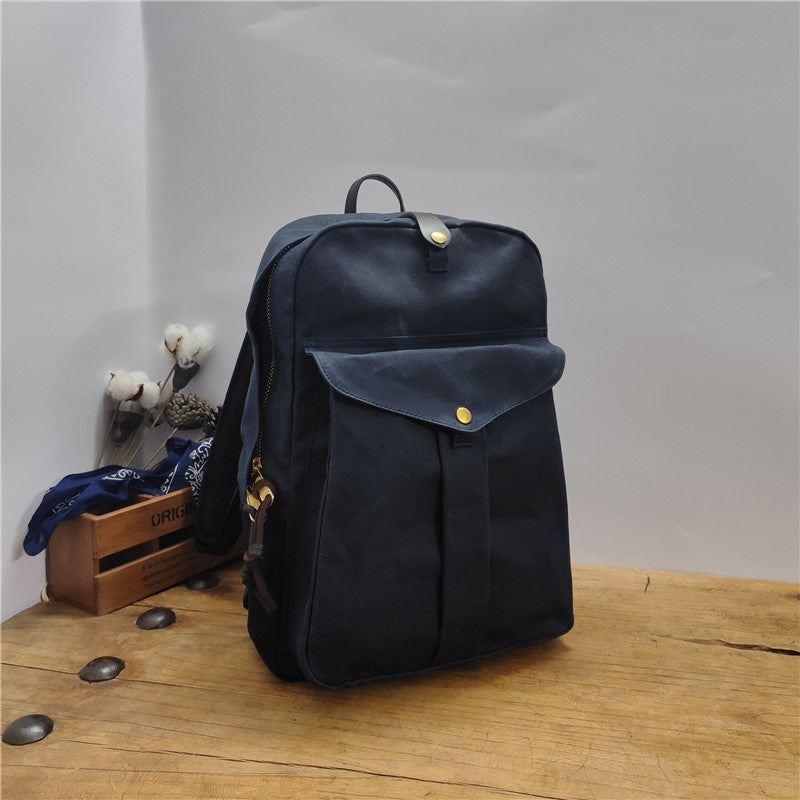 XIANGTUIBAO Factory Supply American Backpack Oil Wax Waterproof Vintage Canvas Bag Outdoor Travel Men and Women Casual Computer Bag