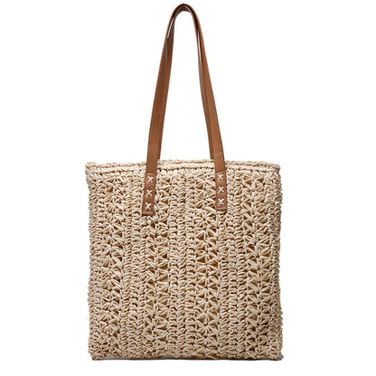 XIANGTUIBAO Cross-Border Hot Sale New Straw Bag Woven Beach Bag Large Capacity One-Shoulder Portable Mori Style Women's Bag Seaside Vacation Bag