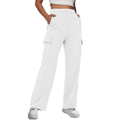 xiangtuibao New Long Loose Pants Casual Sports High Waist Tooling Pants Slimming and Straight Wide Leg Pants for Women