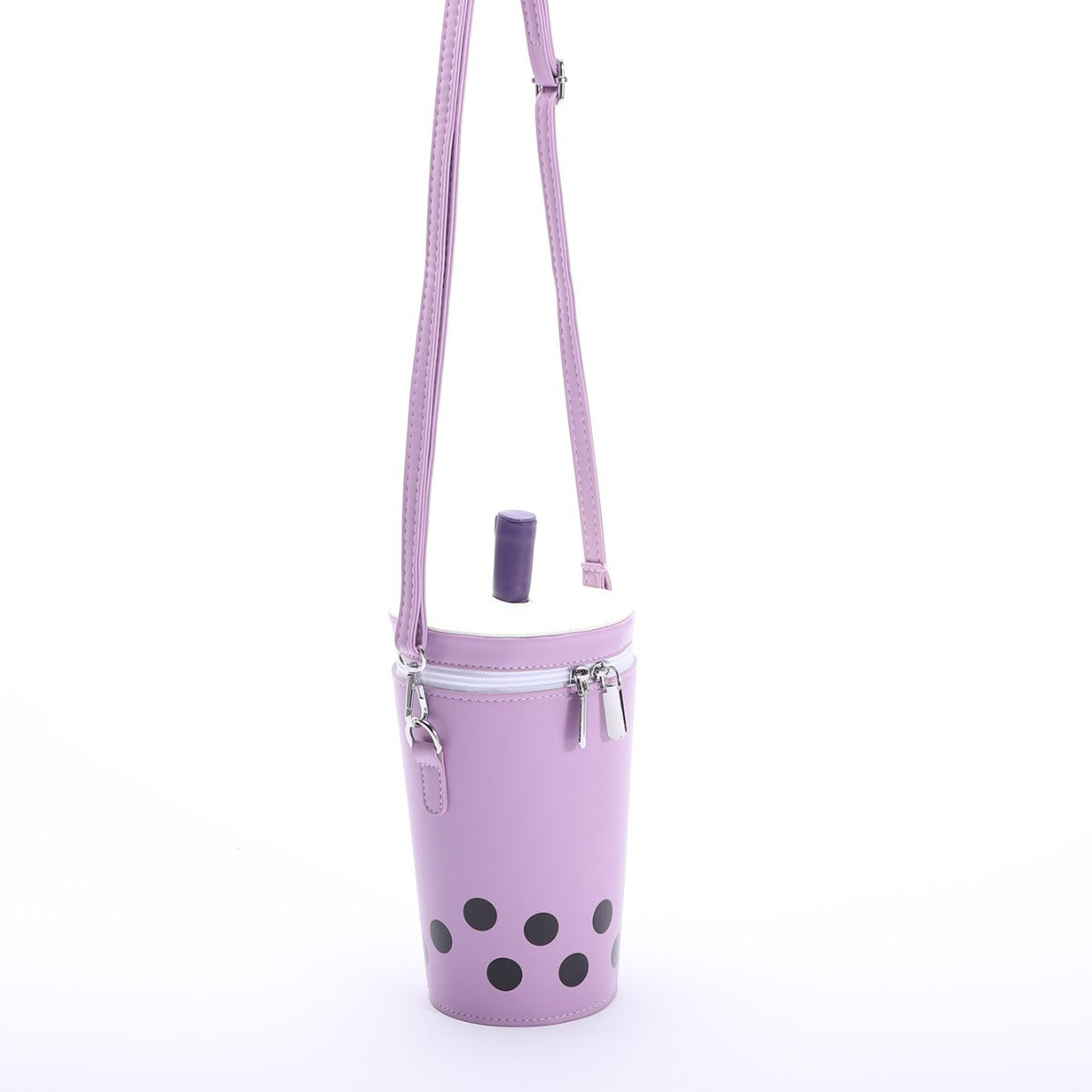 XIANGTUIBAO 2025 popular new women's bag polka dot printing cute milk tea cup bucket bag Popular style Internet celebrity shoulder messenger bag