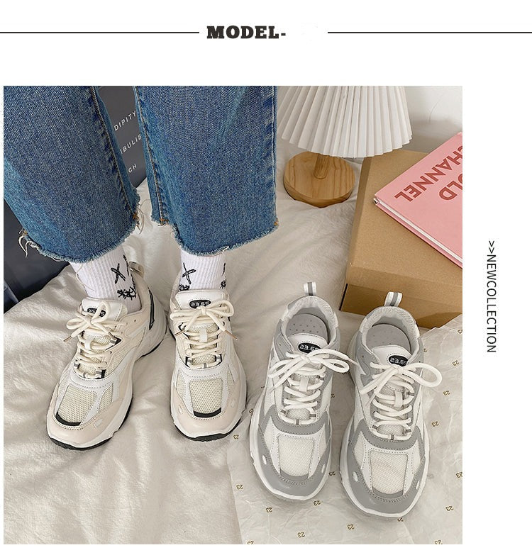 xiangtuibao Women Sneakers  New Spring Autumn Casual Dad Shoes Trainers Basket Femme Sports Vulcanized Platform Sneakers Women Shoes