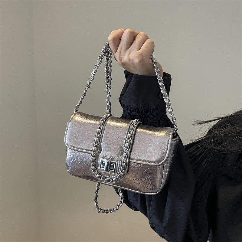 XIANGTUIBAO 2025 Bag popular new messenger bag chain saddle bag mini armpit bag summer shoulder chain women's bag bags