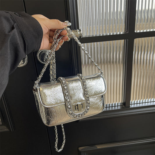 XIANGTUIBAO 2025 Bag popular new messenger bag chain saddle bag mini armpit bag summer shoulder chain women's bag bags