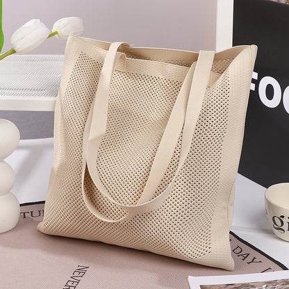 XIANGTUIBAO Summer New Hollow Bag Women's Japanese and Korean Knitted Bag Large Capacity Shoulder Bag Hand Bag