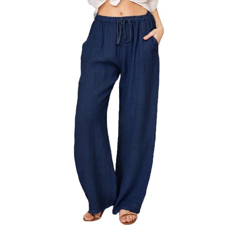 XIANGTUIBAO  European and American Women's Clothing New  EBay plus Size Loose Cotton and Linen Casual Trousers Women's Clothing