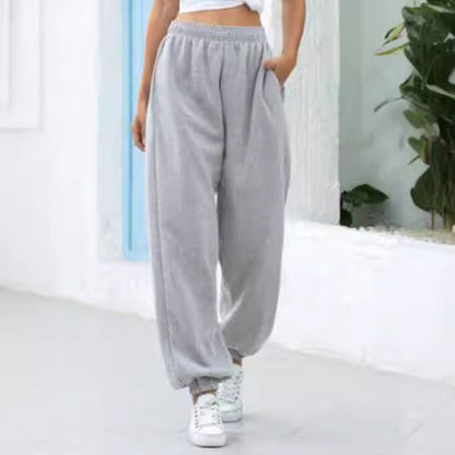 xiangtuibao Elastic-Waist High Waist Wide-Leg Cropped Pants for Women HOT and NEW Cross Border Autumn and Winter New Loose plus Size Casual Pants