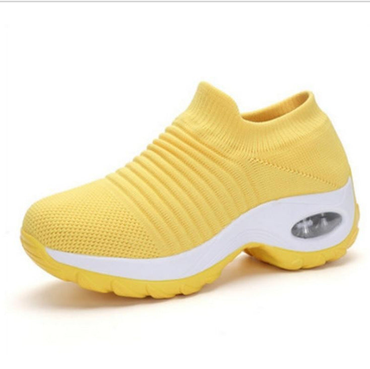 XIANGTUIBAO  2022 Autumn New Sock Shoes Cushion Insole Outdoor Casual Shoes Platform Mom Shoes Cross-Border plus Size Women's Breathable Shoes